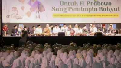 Puluhan Kiai Khos NU dan Ribuan Santri Deklarasi Dukung Prabowo untuk 2024