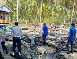 Rumah Warga Tande Timur Ludes Terbakar