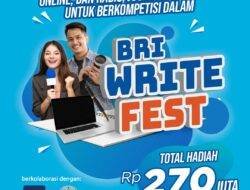 BRI Write Fest Digelar! Kompetisi Berhadiah Ratusan Juta hingga Berpeluang Dapat Beasiswa S2
