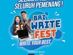 Pengumuman! Ini Pemenang BRI Write Fest 2023