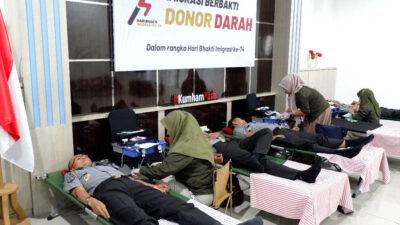 Donor Darah Imigrasi Mamuju, Warnai Semarak Hari Bhakti Imigrasi ke-74