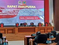 DPRD Polman Paripurna Perdana Bentuk Delapan Fraksi, Berikut Nama Tim Kerja Pansus Tatib