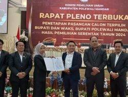 Pleno KPU Tak Dihadiri Paslon, Assami Ditetapkan Bupati dan Wakil Bupati Polman Terpilih