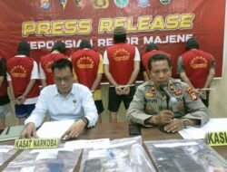 Polres Majene Tangkap Tujuh Pelaku Narkoba, Amankan Barang Bukti Sabu Empat Gram