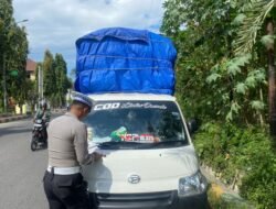 Kelebihan Muatan dan Dimensi, Sejumlah Kendaraan Pengangkut Barang Terjaring Razia